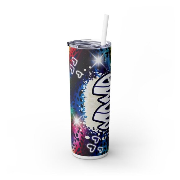 Mama Pink Glitter Tumbler with Straw, 20oz - Picture 2 of 5